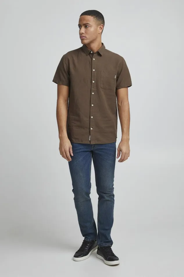Men Blend Shirts Short Sleeved Shirt Capers