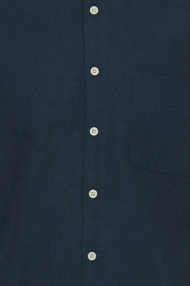 Men Blend Shirts Short Sleeved Shirt Dress Blues