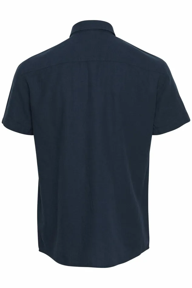 Men Blend Shirts Short Sleeved Shirt Dress Blues