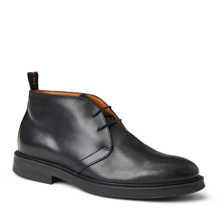 Men Boots Bruno Magli Taddeo Classic Chukka Leather BootBlack