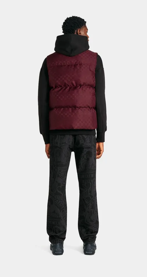 Men Bordeaux Wine Pondo Bodywarmer Daily Paper Jackets Men Bordeaux Wine Pondo Bodywarmer Daily Paper Jackets