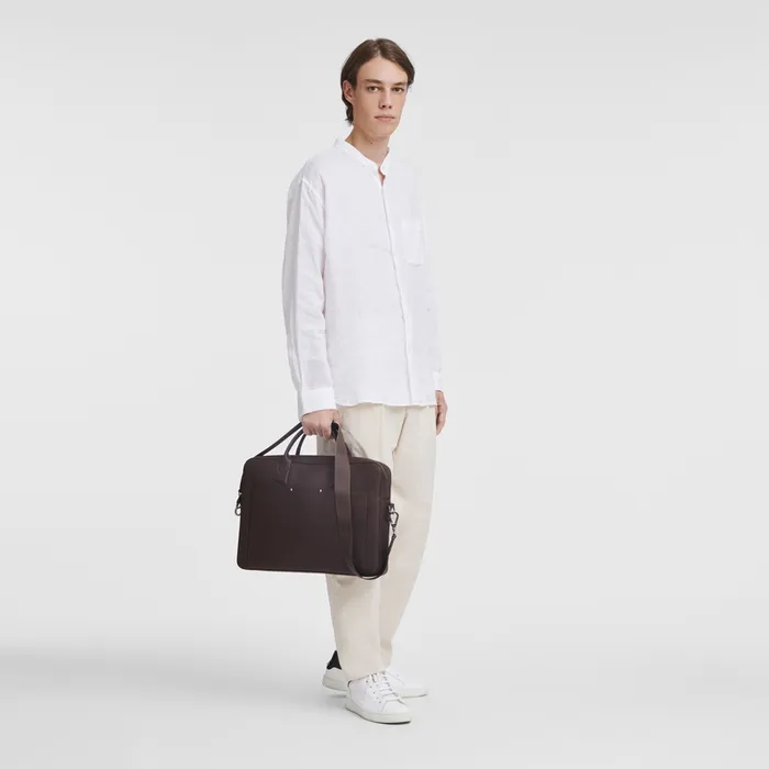 Men Briefcase Longchamp Longchamp sur Seine M Briefcase Mocha Men Briefcase Longchamp Longchamp sur Seine M Briefcase Mocha