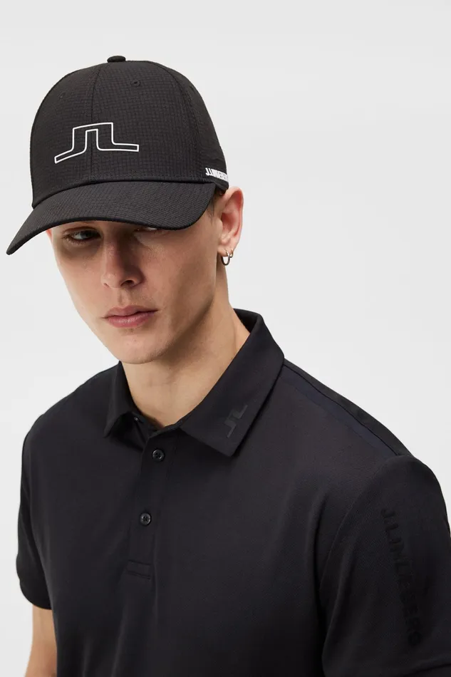 Men Caden Golf Cap Black JLindeberg Caps