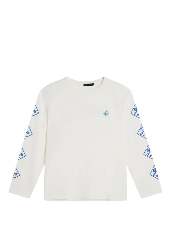 Men Camilo LS Graphic Tshirt Cloud White JLindeberg Tshirts