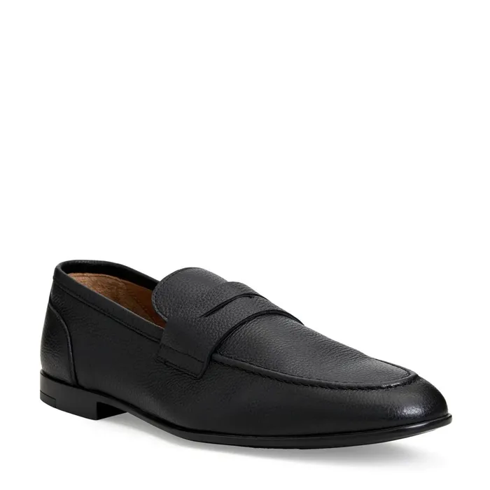 Men Casual Shoes Bruno Magli LASTRA SLIPON LEATHER LOAFERBLACK