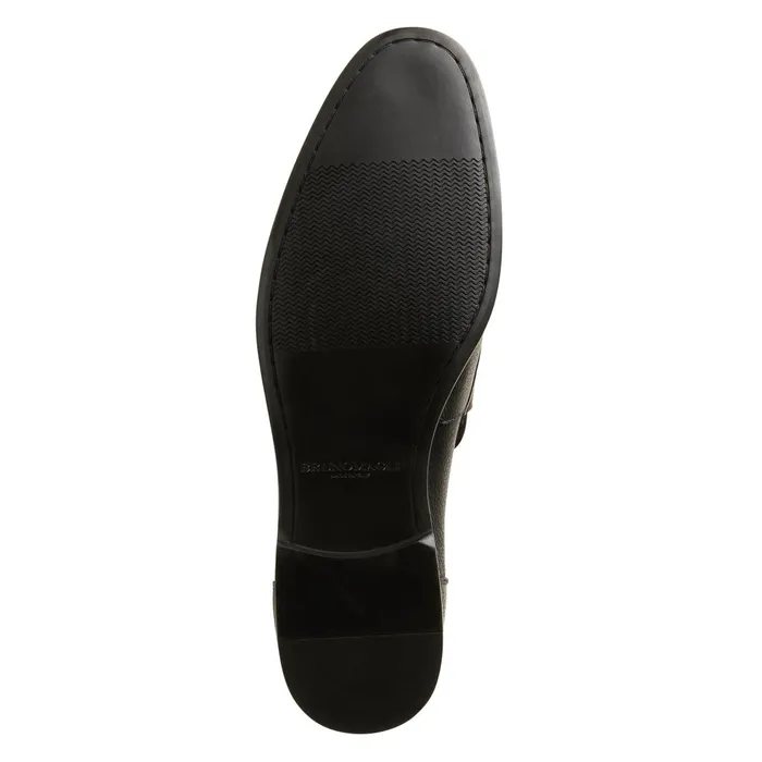 Men Casual Shoes Bruno Magli LASTRA SLIPON LEATHER LOAFERBLACK