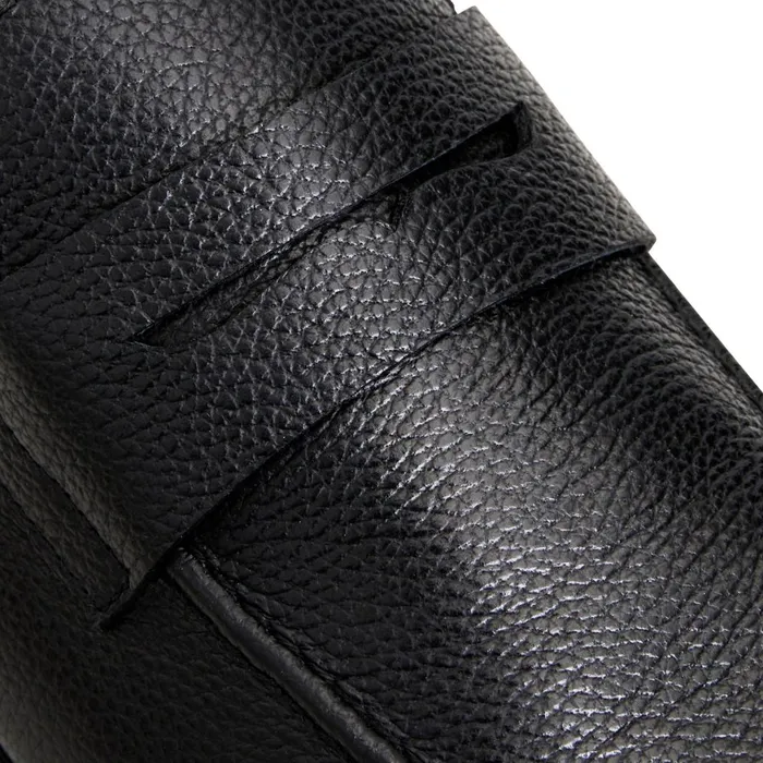 Men Casual Shoes Bruno Magli LASTRA SLIPON LEATHER LOAFERBLACK