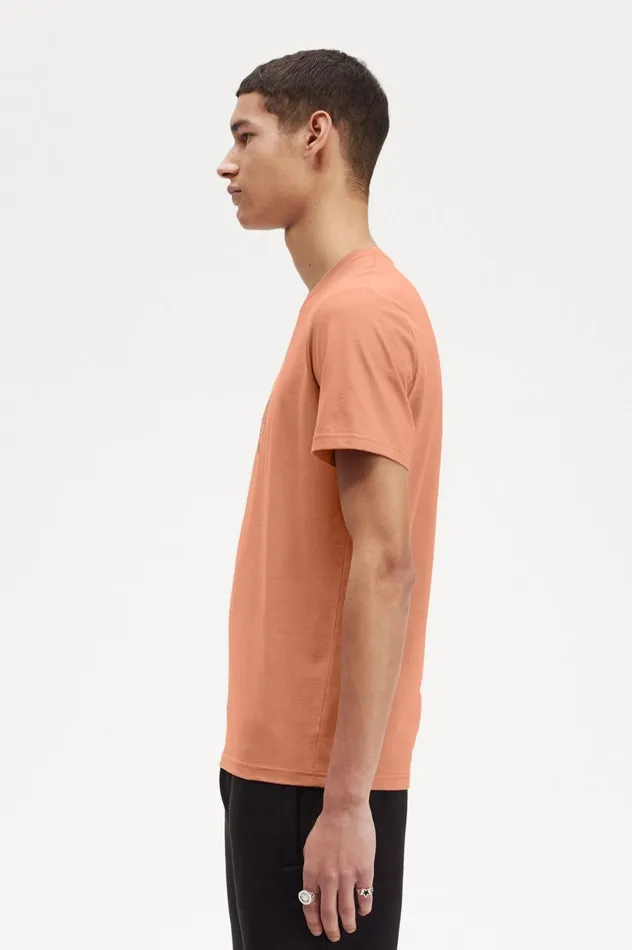 Men Circle Branding TShirt Light Rust Fred Perry TShirts