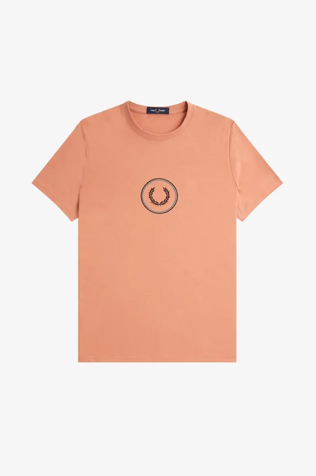Men Circle Branding TShirt Light Rust Fred Perry TShirts