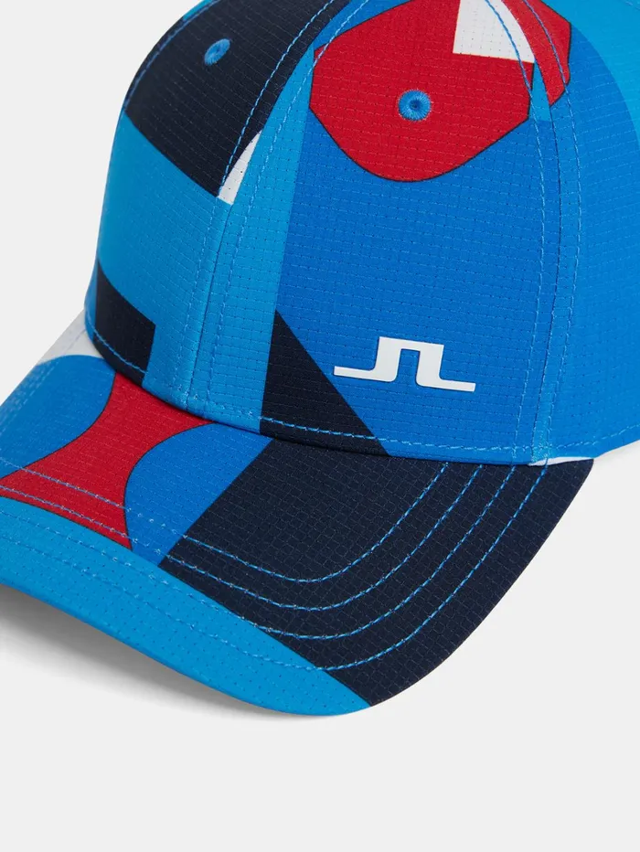 Men Collin Print Cap Brilliant Blue Big Bridge JLindeberg Caps