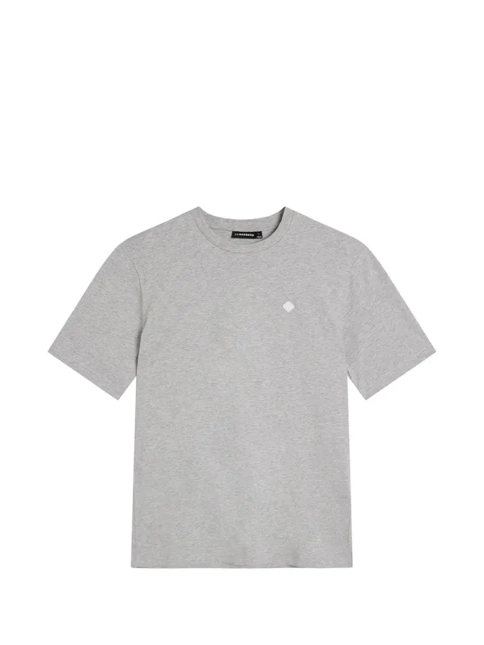 Men Dale Diamond Patch Light Grey Melange JLindeberg Tshirts Men Dale Diamond Patch Light Grey Melange JLindeberg Tshirts