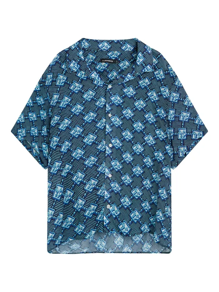 Men Donso Diamond JL Boxy Shirt JL Navy JLindeberg Shirts Men Donso Diamond JL Boxy Shirt JL Navy JLindeberg Shirts
