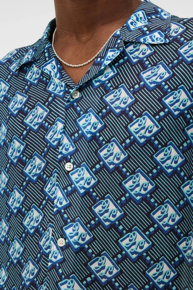 Men Donso Diamond JL Boxy Shirt JL Navy JLindeberg Shirts Men Donso Diamond JL Boxy Shirt JL Navy JLindeberg Shirts