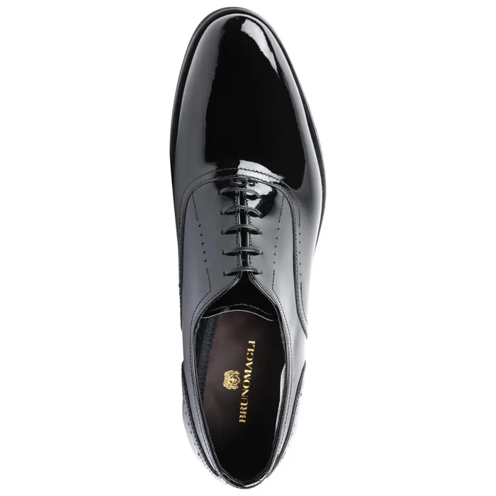 Men Dress Shoes Bruno Magli Arno Sera PlainToe Balmoral Oxford 8211 Black Patent