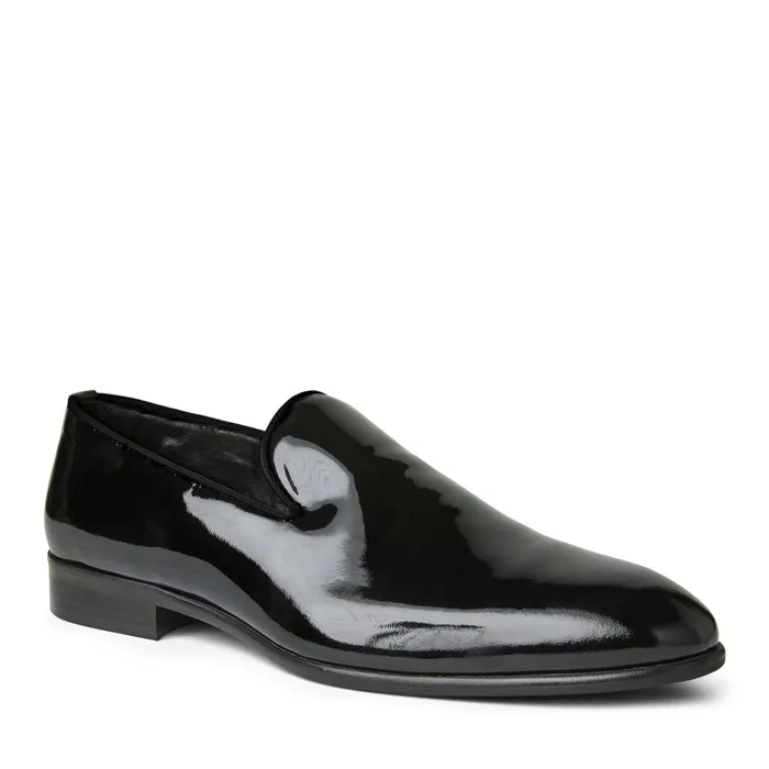 Men Dress Shoes Bruno Magli Danilo ALine Patent Leather Smoking SlipperBlack