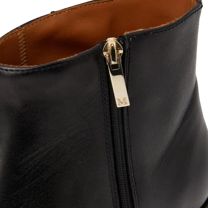 Men Dress Shoes Bruno Magli Raging Leather Side Zip BootBlack
