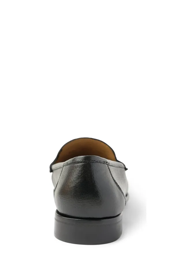 Men Dress Shoes Bruno Magli Trieste Classic Leather Moccasin 8211 Black Cervo