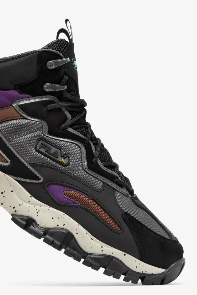 Men Fila Boots Ray Tracer Tr 2 Mid Black Imperial Purple Pelican