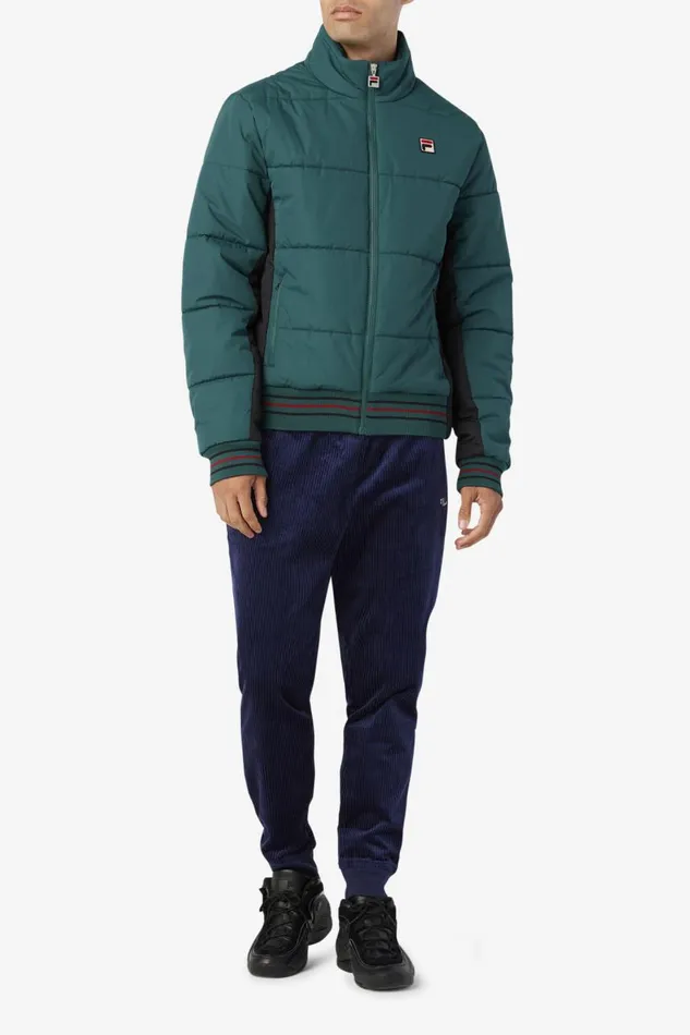 Men Fila Sweaters and Outerwear Watson Puffer Jacket June Bug Black