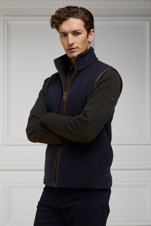 Men Gilets Holland Cooper Country Fleece Gilet Ink Navy