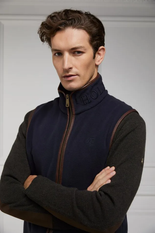 Men Gilets Holland Cooper Country Fleece Gilet Ink Navy