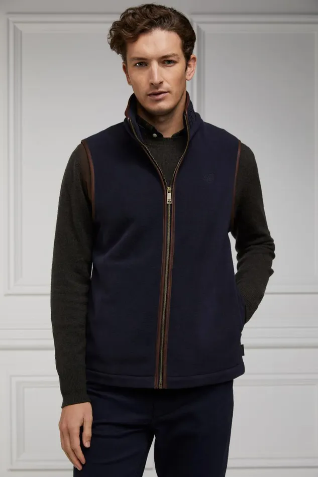Men Gilets Holland Cooper Country Fleece Gilet Ink Navy