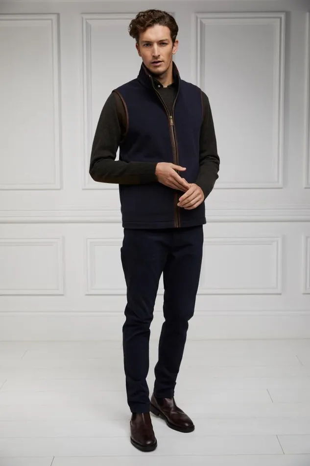 Men Gilets Holland Cooper Country Fleece Gilet Ink Navy
