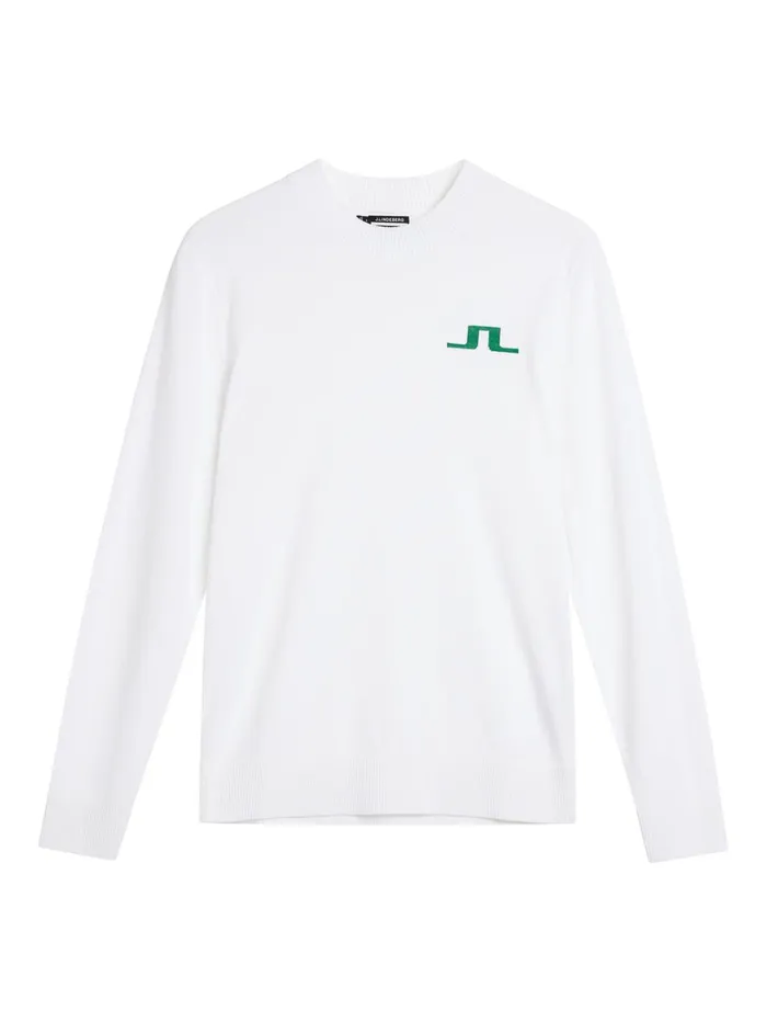 Men Gus Knitted Sweater White JLindeberg Knitwear Men Gus Knitted Sweater White JLindeberg Knitwear