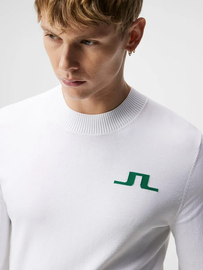 Men Gus Knitted Sweater White JLindeberg Knitwear Men Gus Knitted Sweater White JLindeberg Knitwear