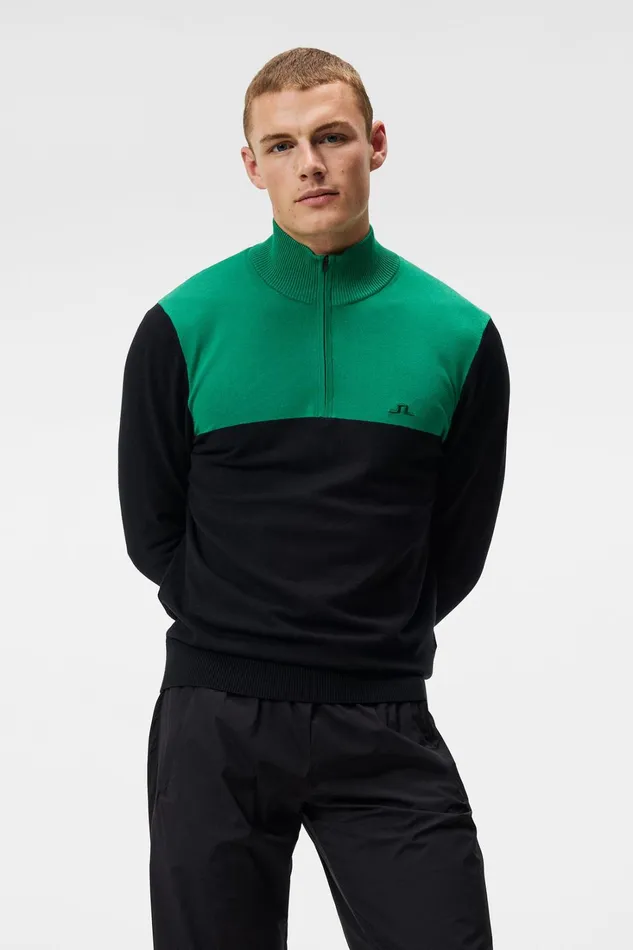 Men Jeff Knitted Sweater Black JLindeberg Knitwear