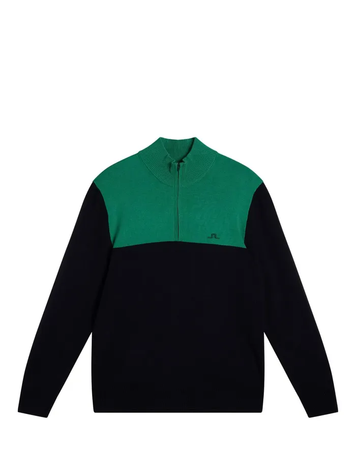Men Jeff Knitted Sweater Black JLindeberg Knitwear