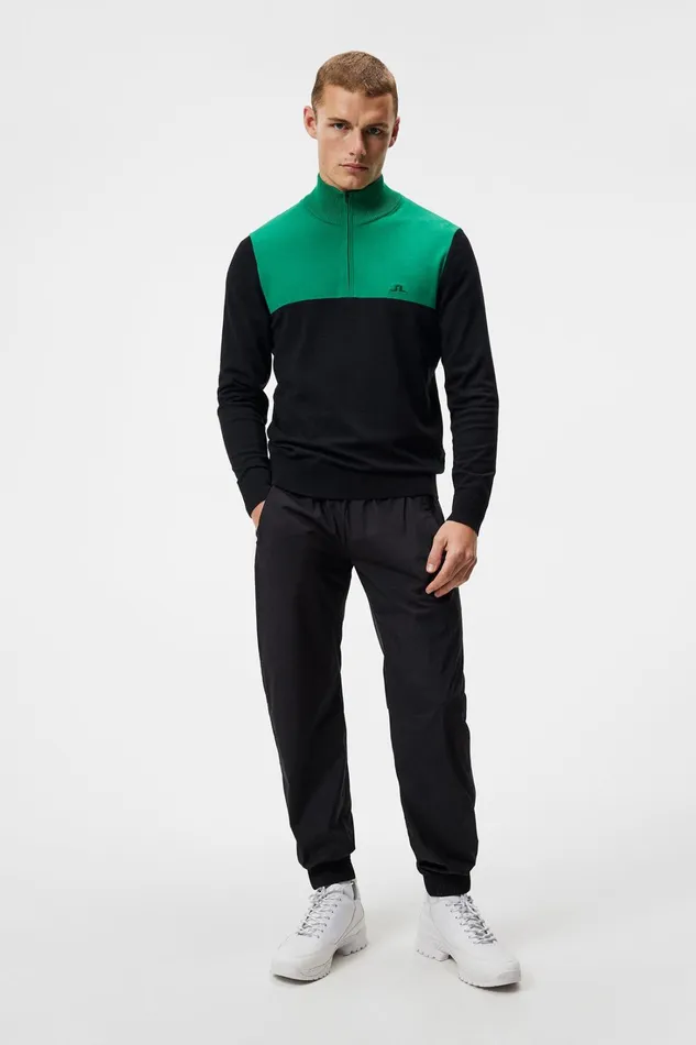 Men Jeff Knitted Sweater Black JLindeberg Knitwear