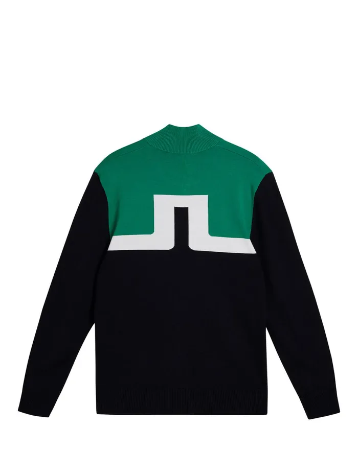 Men Jeff Knitted Sweater Black JLindeberg Knitwear