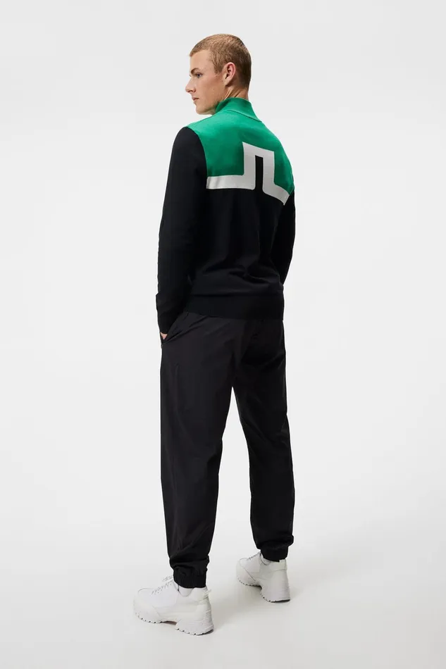 Men Jeff Knitted Sweater Black JLindeberg Knitwear