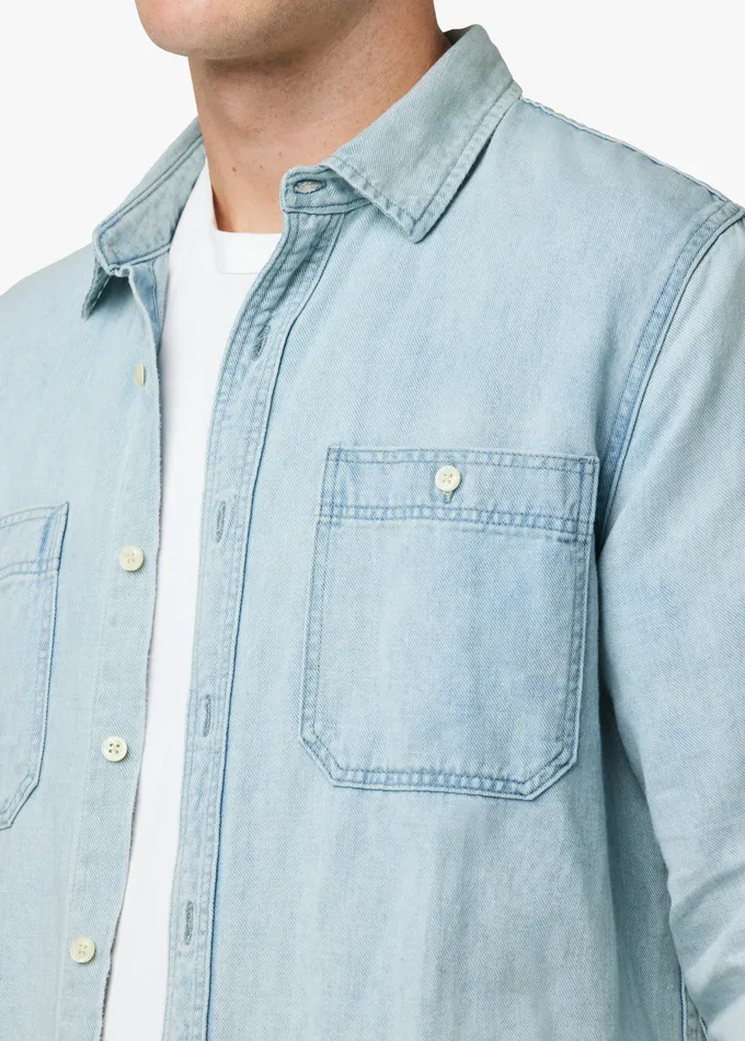 Men Joe8217s Jeans LOU INDIGO LINEN SHIRT Spring Sky Tops Tees Men Joe8217s Jeans LOU INDIGO LINEN SHIRT Spring Sky Tops Tees