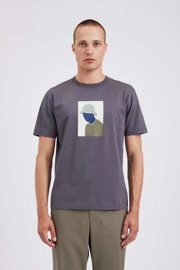 Men Johannes Organic Bucket Hat Print Tshirt Magnet Grey Norse Projects TShirts