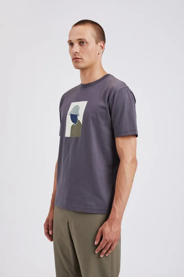 Men Johannes Organic Bucket Hat Print Tshirt Magnet Grey Norse Projects TShirts