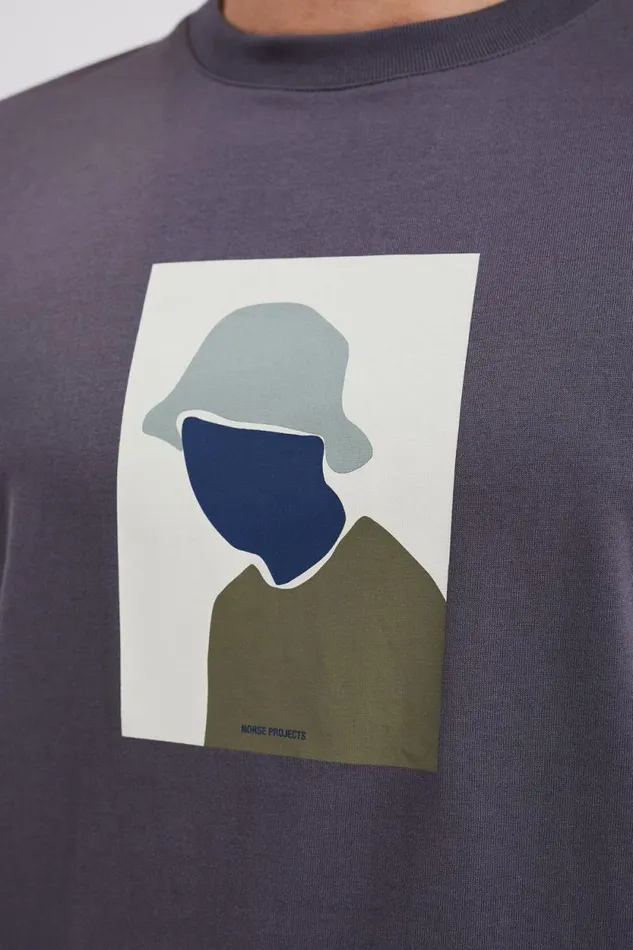 Men Johannes Organic Bucket Hat Print Tshirt Magnet Grey Norse Projects TShirts