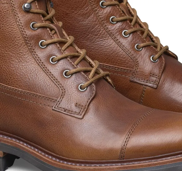 Men Johnston and Murphy Boots Dudley Lug Cap Toe Shearling Boot Cognac Full Grainshearling Men Johnston and Murphy Boots Dudley Lug Cap Toe Shearling Boot Cognac Full Grainshearling