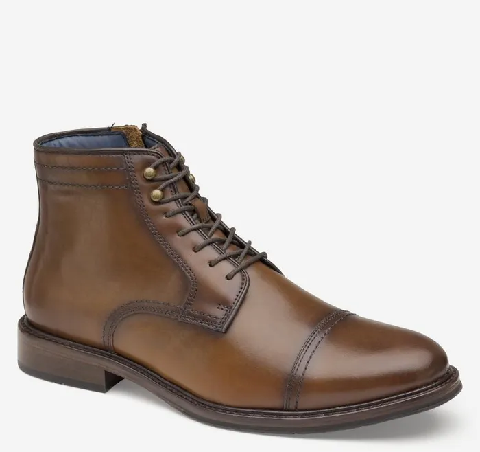 Men Johnston and Murphy Boots XC Flex Raleigh Cap Toe Zip Boot Tan Full Grain Men Johnston and Murphy Boots XC Flex Raleigh Cap Toe Zip Boot Tan Full Grain