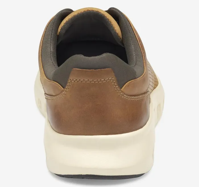Men Johnston and Murphy LaceUps Activate Perfed Plain Toe Tan Oiled Full Grain