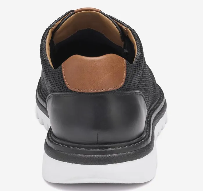 Men Johnston and Murphy LaceUps Braydon Knit Plain Toe Black Knit