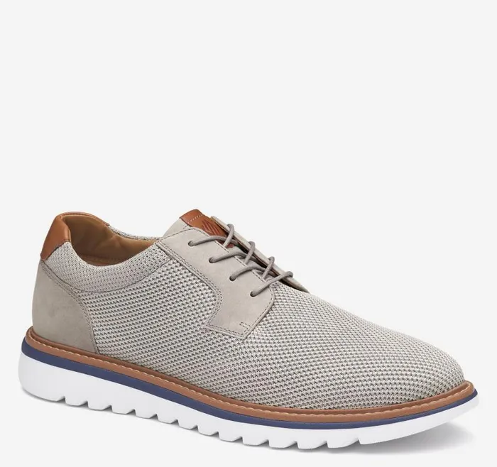 Men Johnston and Murphy LaceUps Braydon Knit Plain Toe Gray Knit
