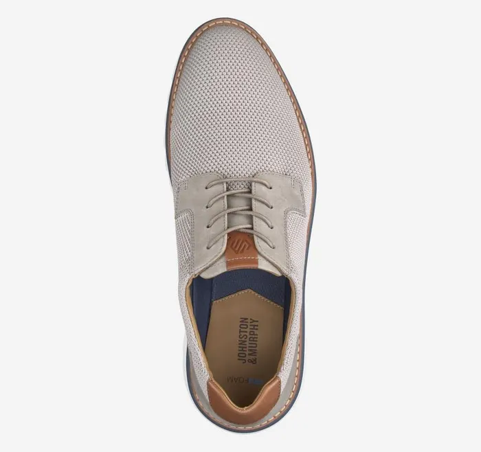 Men Johnston and Murphy LaceUps Braydon Knit Plain Toe Gray Knit Men Johnston and Murphy LaceUps Braydon Knit Plain Toe Gray Knit
