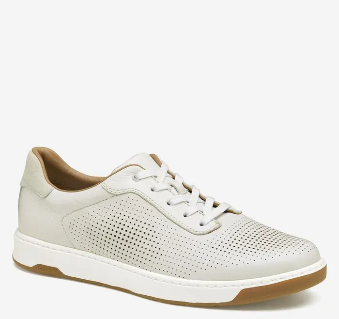 Men Johnston and Murphy LaceUps Daxton UThroat White Full Grain