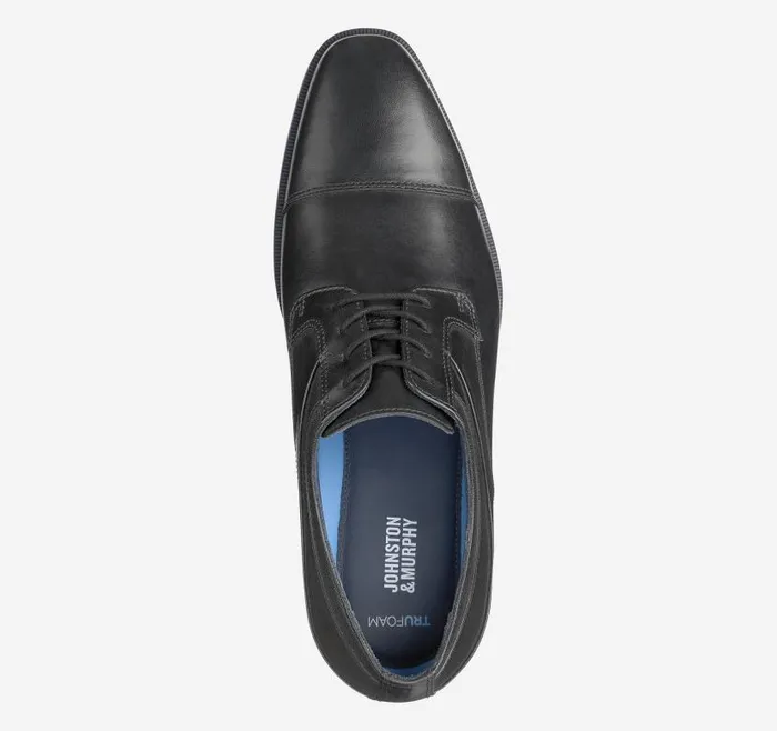 Men Johnston and Murphy LaceUps Gibbons Cap Toe Black Full Grain Men Johnston and Murphy LaceUps Gibbons Cap Toe Black Full Grain