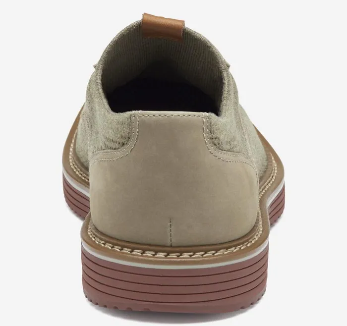 Men Johnston and Murphy LaceUps Upton Knit Plain Toe Taupe Knit