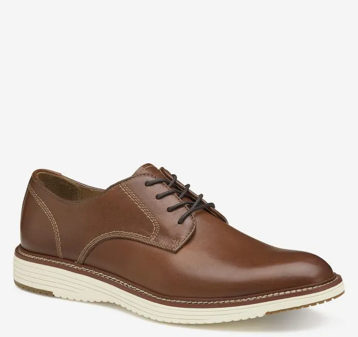 Men Johnston and Murphy LaceUps Upton Plain Toe Tan Full Grain