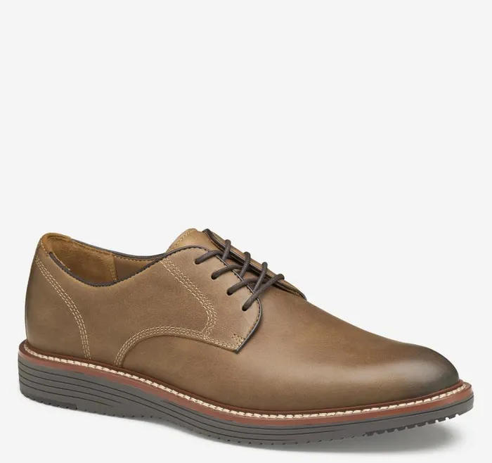 Men Johnston and Murphy LaceUps Upton Plain Toe Tan Oiled Full Grain