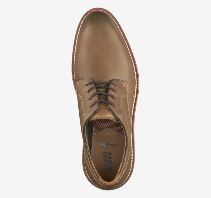 Men Johnston and Murphy LaceUps Upton Plain Toe Tan Oiled Full Grain